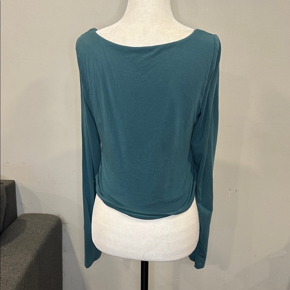 Wilfred Teal Ruched Lydia Long Sleeve Blouse - Picture 4 of 6